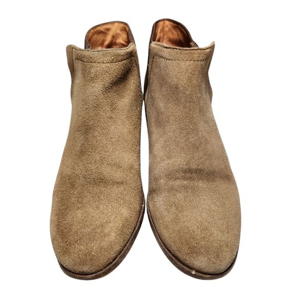 Madewell Cait Cottage Suede Leather Ankle Boots Brown Tan Distressed BOHO 7 - Picture 8 of 15